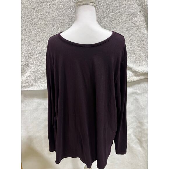 J.Jill Fit Performance Long Sleeve Tee XL Petite Plum Purple Stretch Active Top - Picture 2 of 5